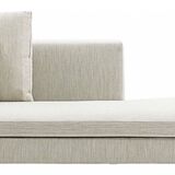 High-end chaise longue, 3-seater wool sofa