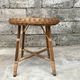 Guerdon vintage children's coffee table in rattan wit old rattan wicker bohemian 1950