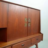 Louis van Teeffelen Vintage Design Teak Wooden High Sideboard for Webe 60s