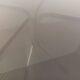 Vintage dining table in smoked glass plexiglass and chrome metal.