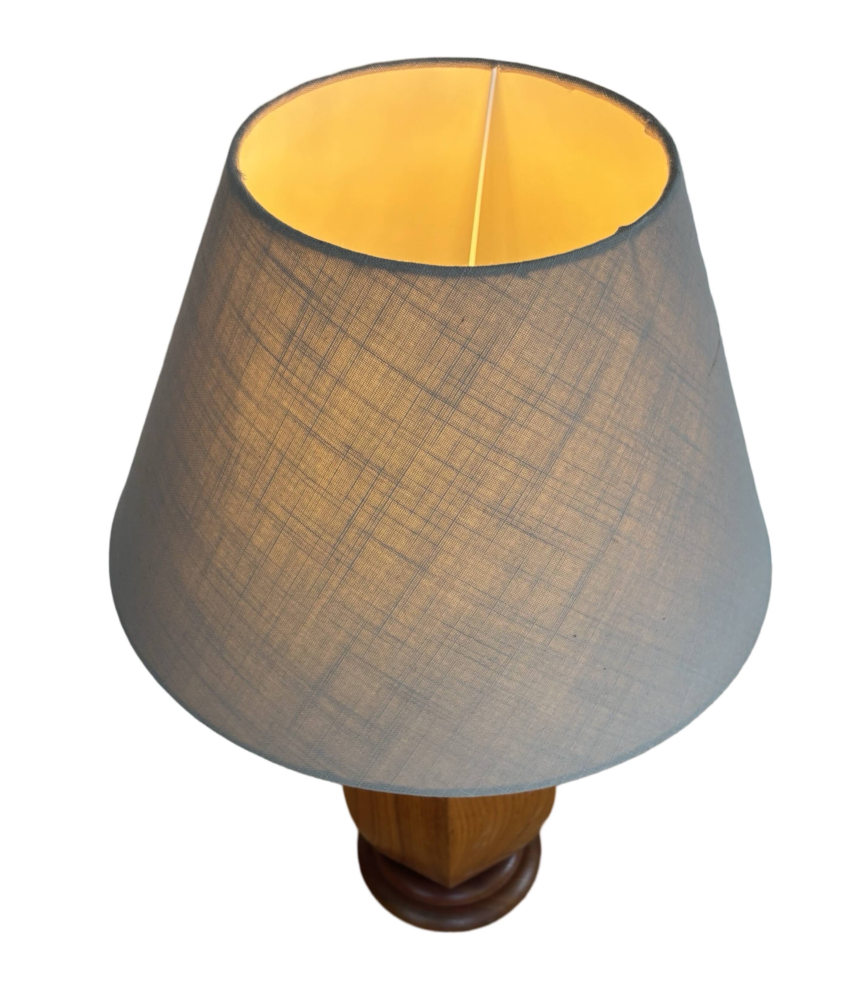 Mid Century Scandinavian teak table lamp 70's design minimalist