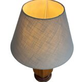 Mid Century Scandinavian teak table lamp 70's design minimalist