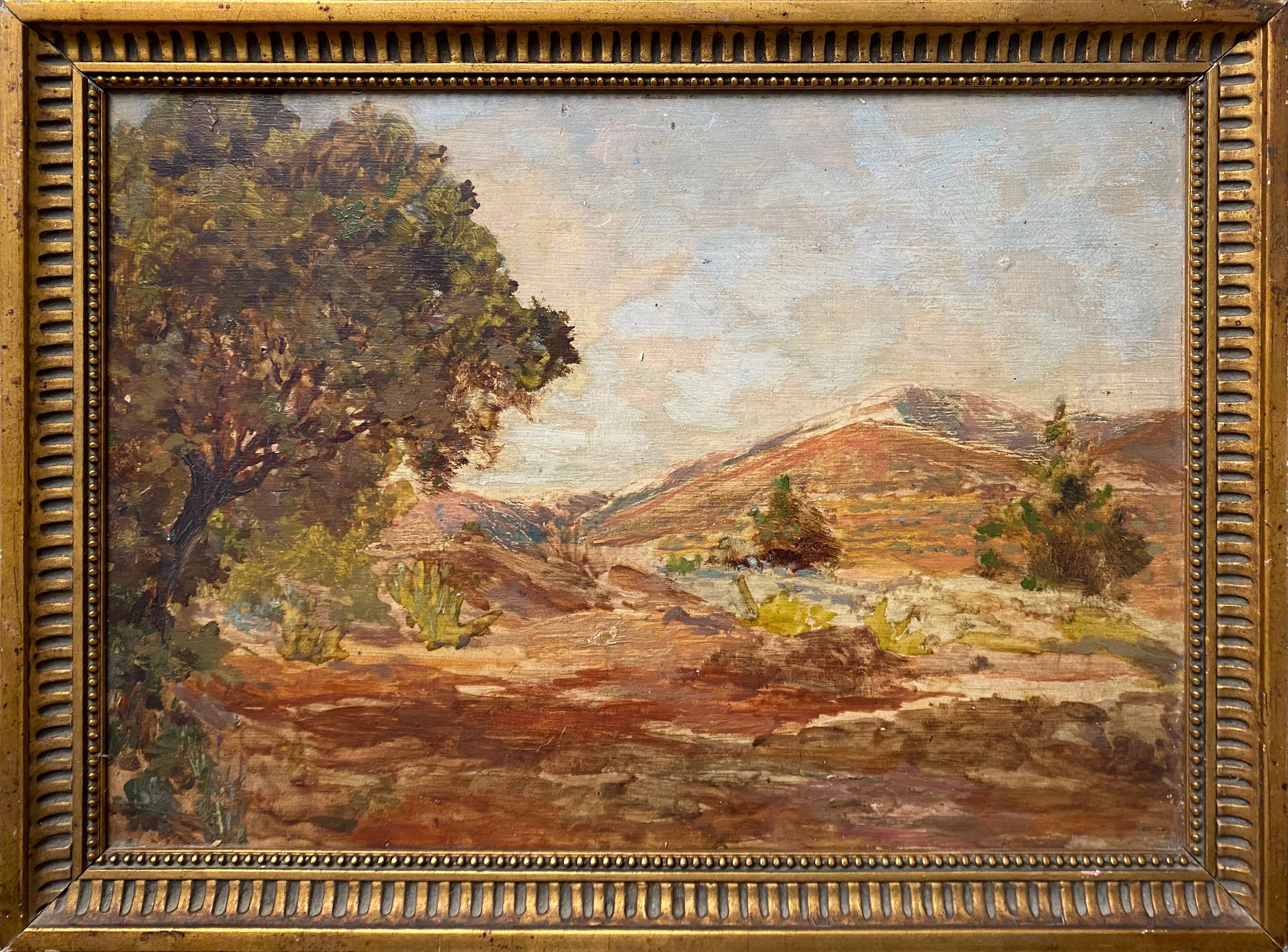 Tableau HSP (1925) Paysage de Provence belle Pochade post impressionniste