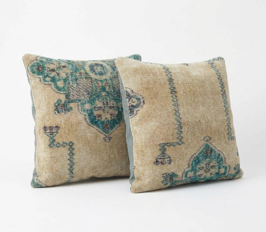 Set of 2 vintage Turkish cushion covers 51x51 cm