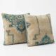 Set of 2 vintage Turkish cushion covers 51x51 cm