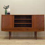 Teak highboard, Danish design, 1960s, manufactured in Denmark
