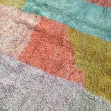Moroccan Berber carpet Boujaad with colorful flats 243x140cm