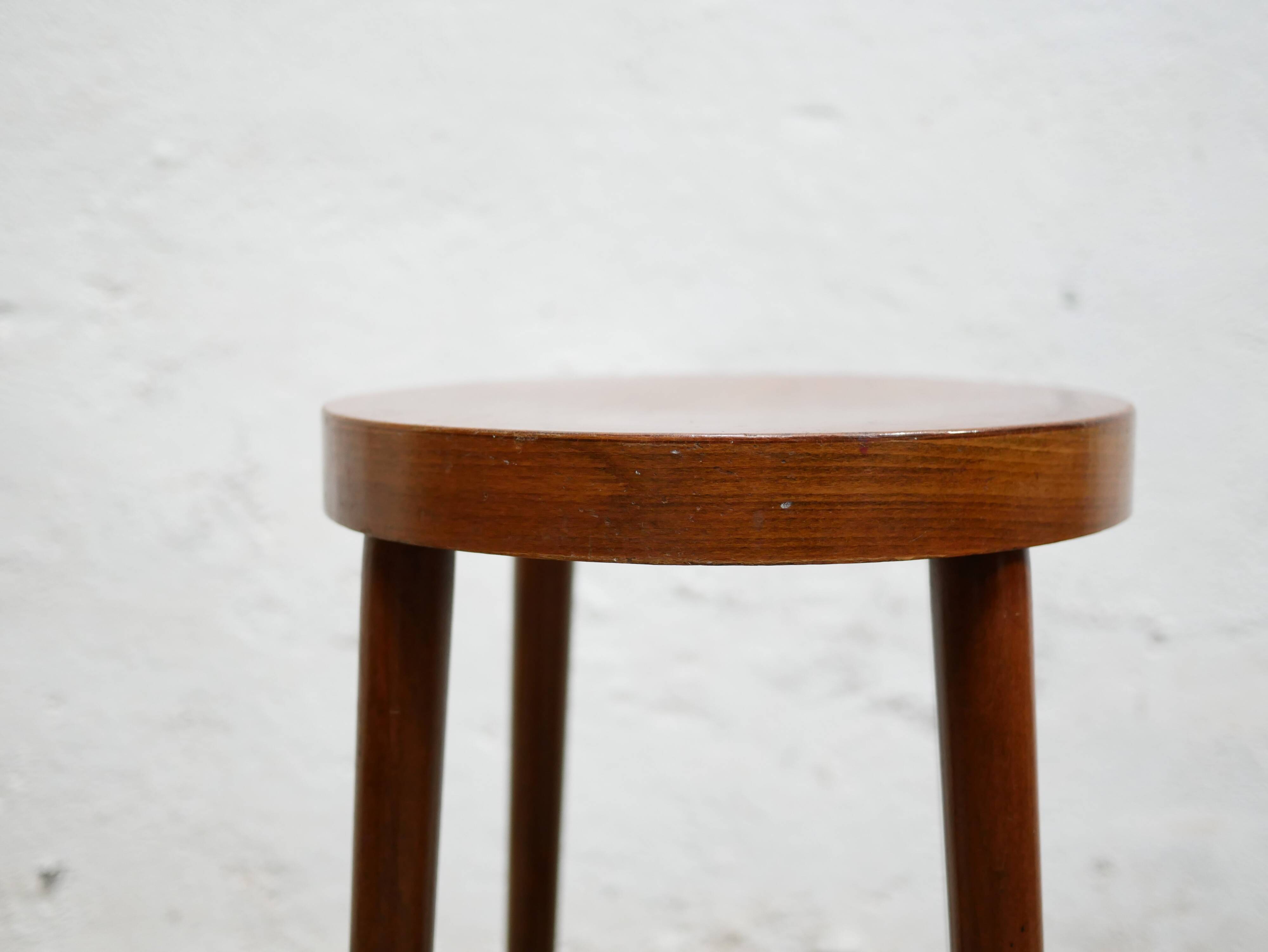 Vintage wooden bar stool by Baumann Editions