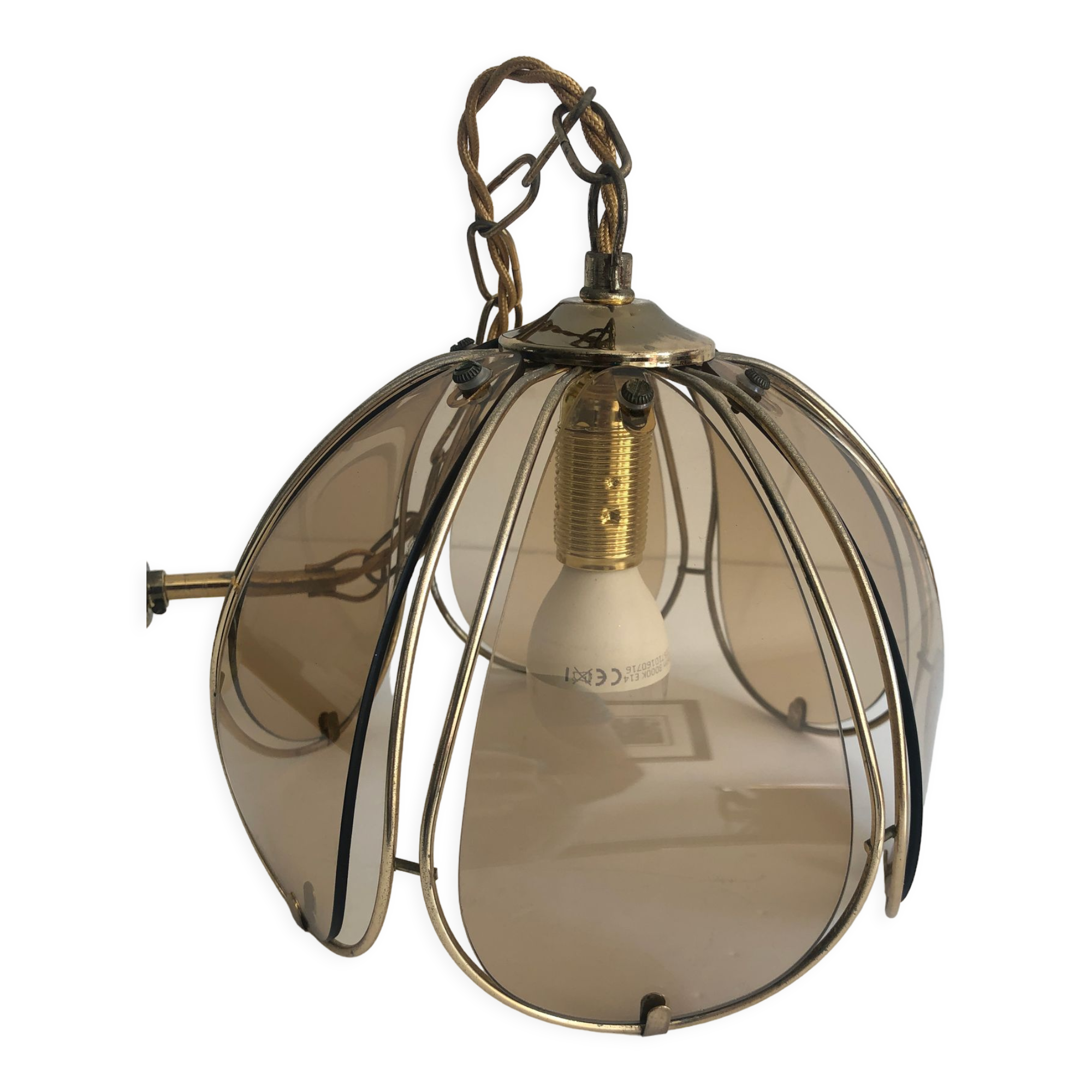 Smoked glass flower suspension