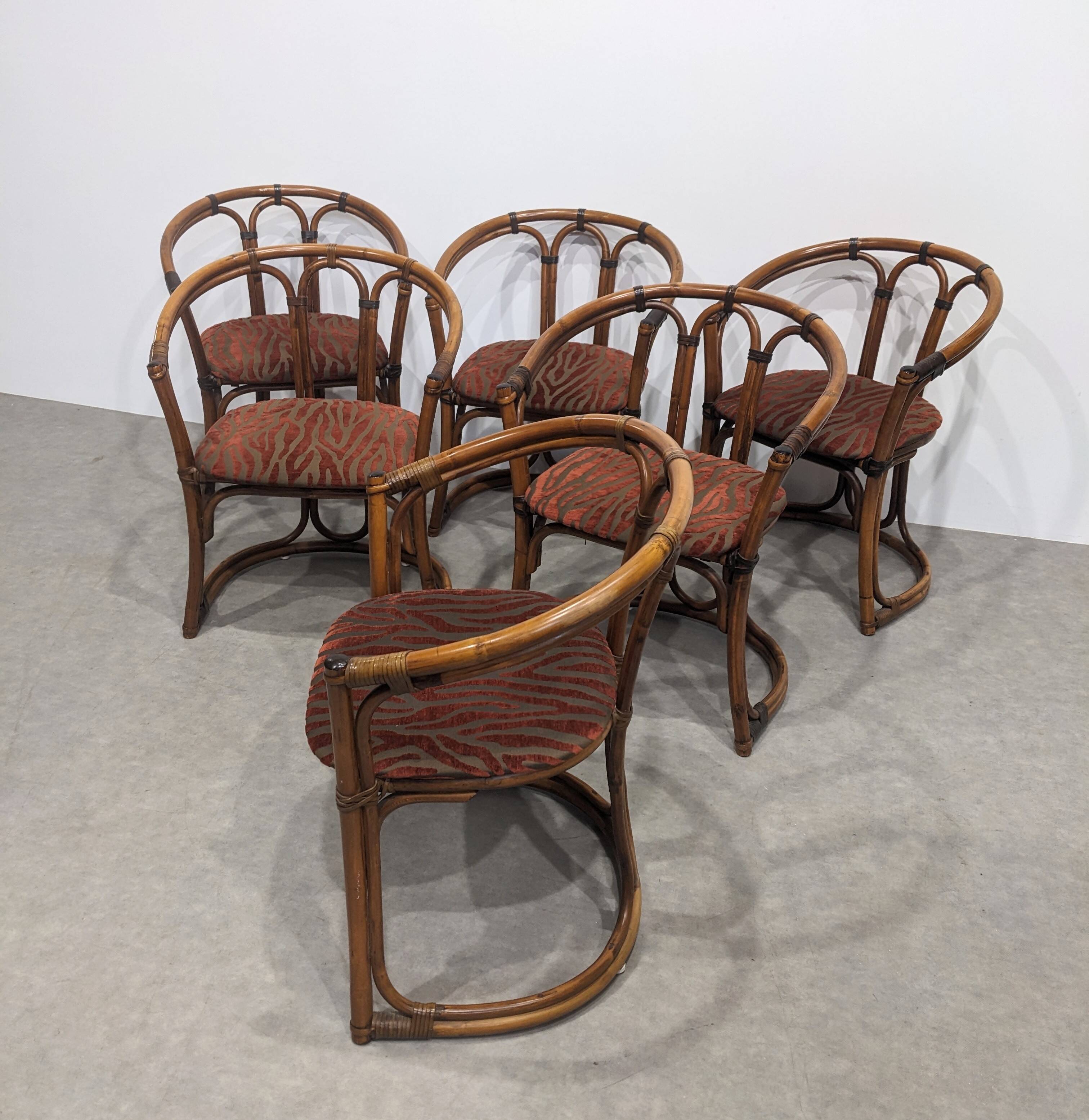 Beautiful vintage bamboo chairs.