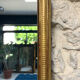 Louis-Philippe mirror gilded with gold leaf 37.5/31.5cm mercury glass