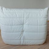 Fauteuil Togo en cuir blanc de Michel Ducaroy pour Ligne Roset