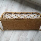 Rattan wall shelf