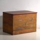 Antique Chinese chest with painted flowers in elm – China, circa 1900