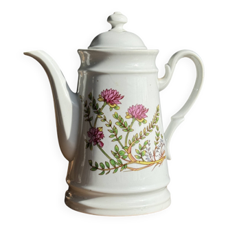 Théière à motifs de fleurs roses stylisées marque Fabriqué en Corée H23