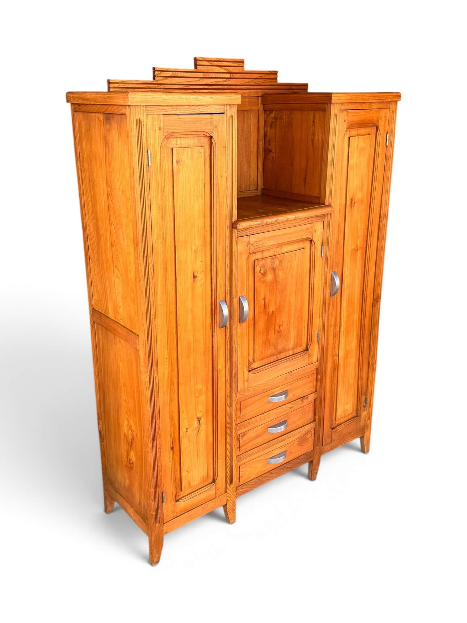 Asymmetrical Art Deco wardrobe, circa 1940