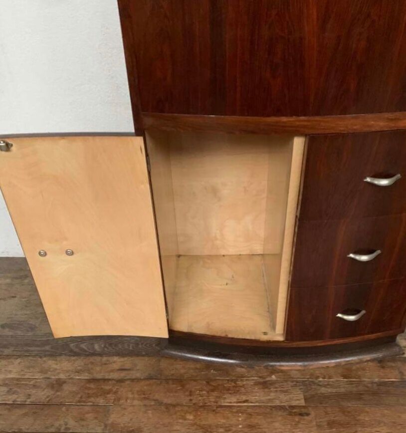 Bureau secrétaire art déco en palissandre