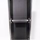 Black Leather and Chrome-Plated Metal Magazine Rack by Salmistraro, Italy