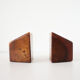 Vintage solid wood bookends