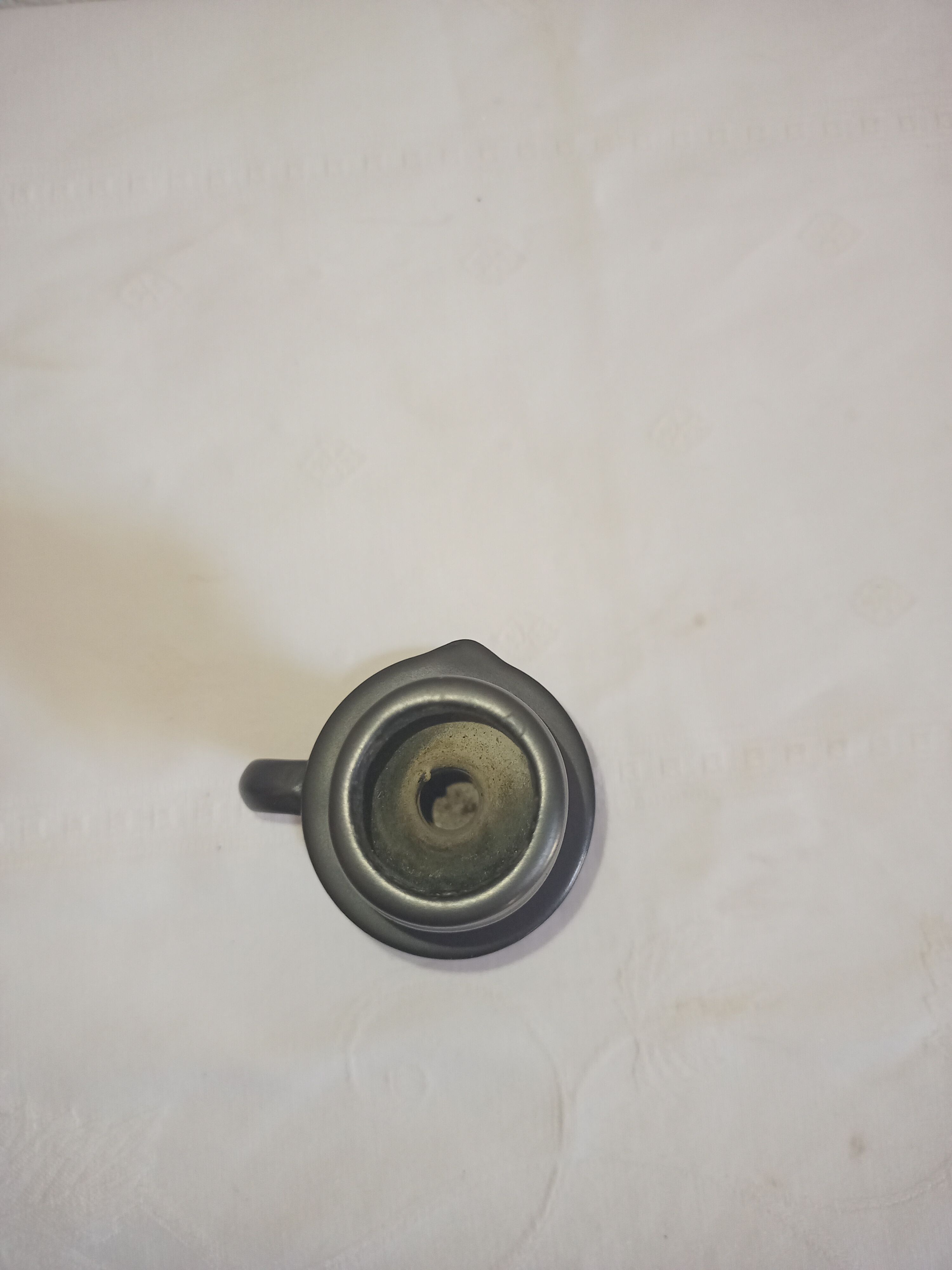 Black ceramic candle holder