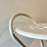 TUBECON tripod folding stool in white metal