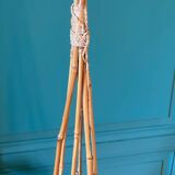 Tipi bamboo and rattan floor lamp