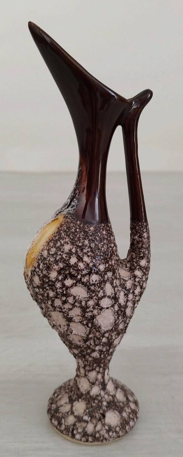Soliflore Vase Ceramic Vallauris Fat Lava Vintage