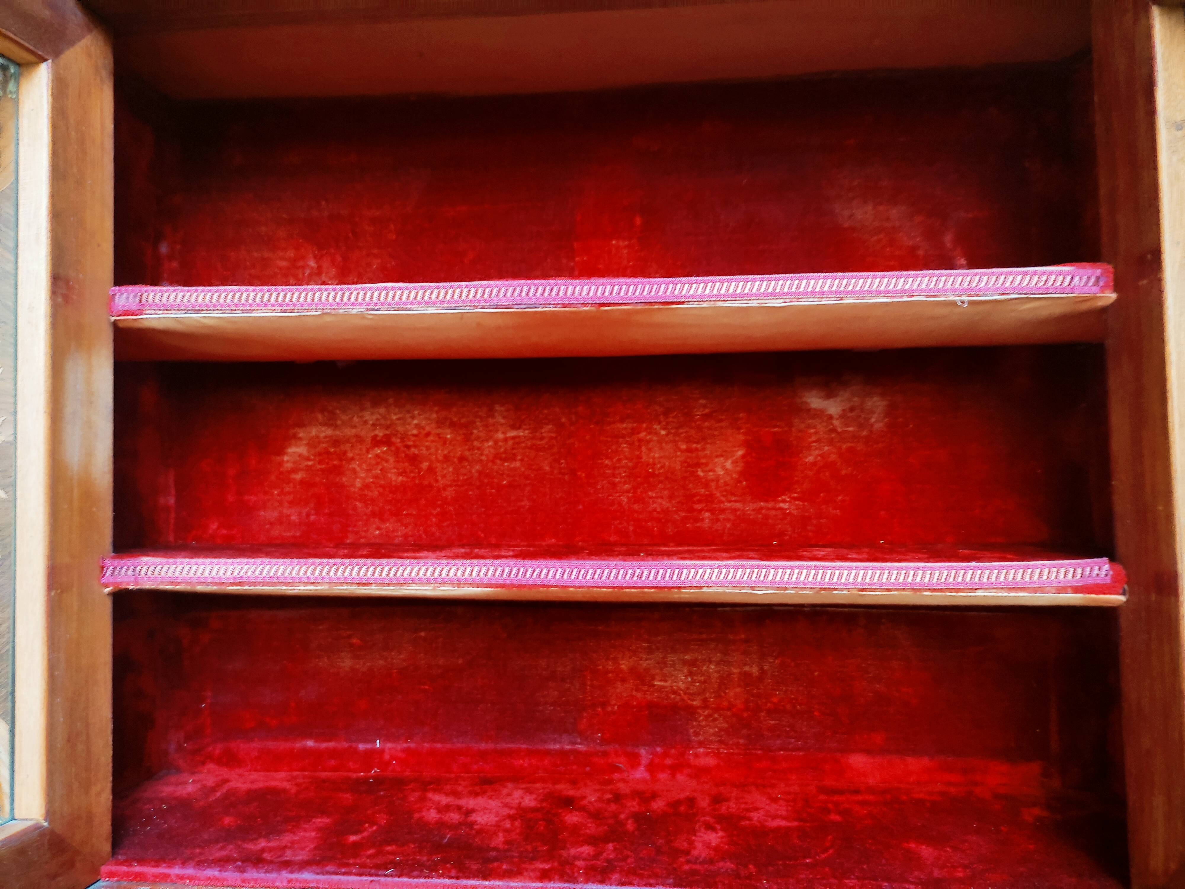 Secretary with marquetry library