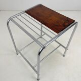 Functionalist chrome & wood table, 1950's