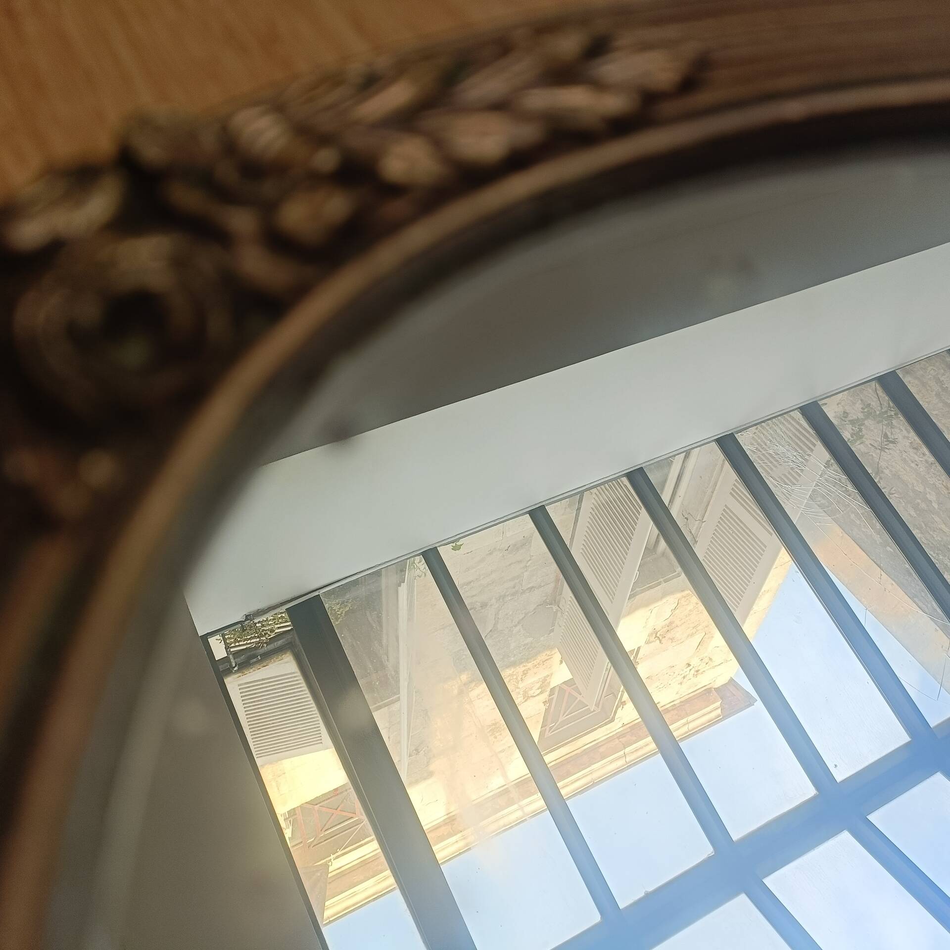 Art Deco oval mirror
