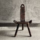 Chaise tripode brutaliste