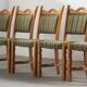 Chaises de salle à manger en chêne danois brutaliste des années 1960 dans le style de H. Kjærnulf