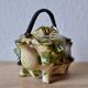 Vintage tea service in glazed ceramic - shape of conchs or shells