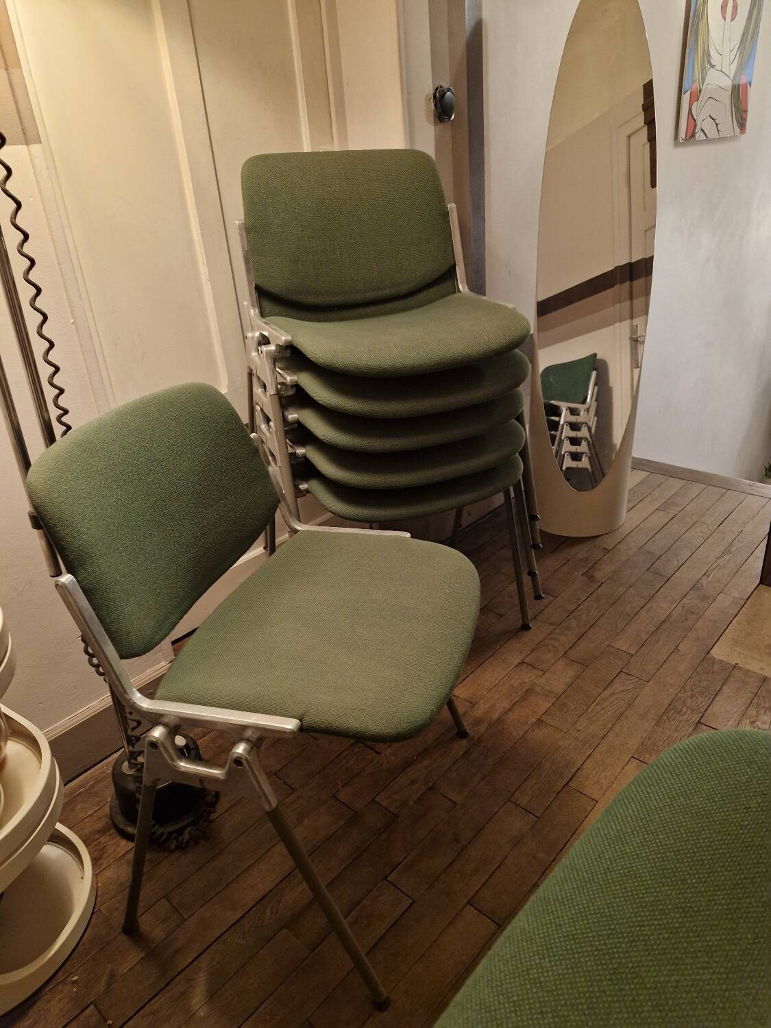 Suite of 6 DSC 106 chairs by Giancarlo Piretti for Castelli / Anonima.