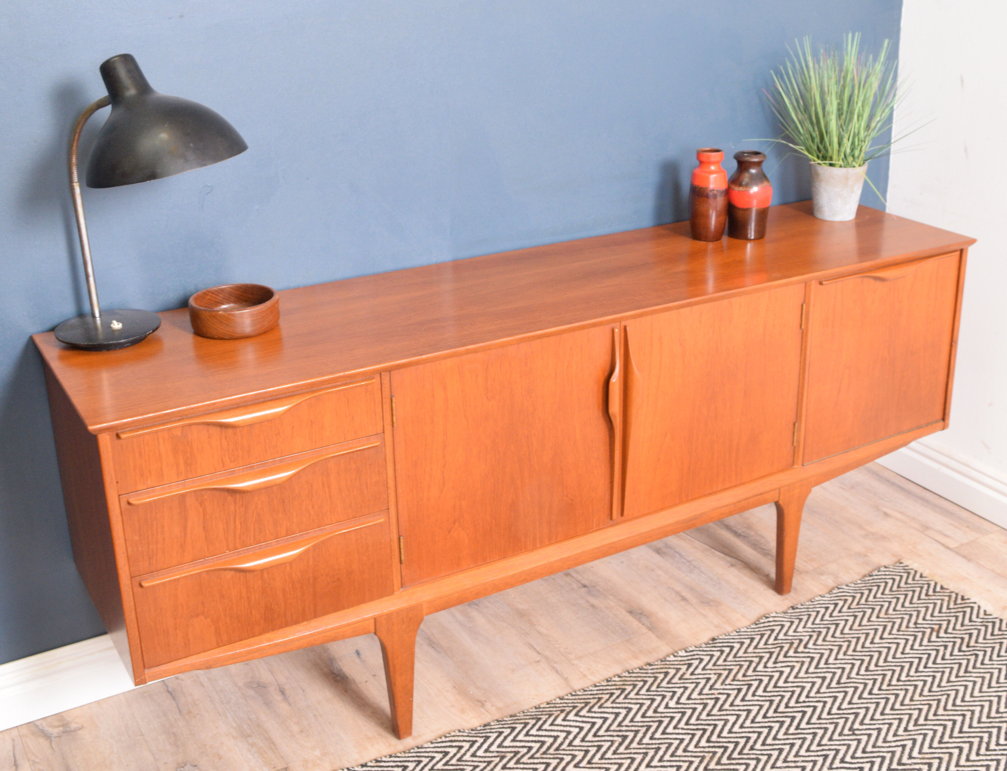Restored teak 1960s Jentique sideboard