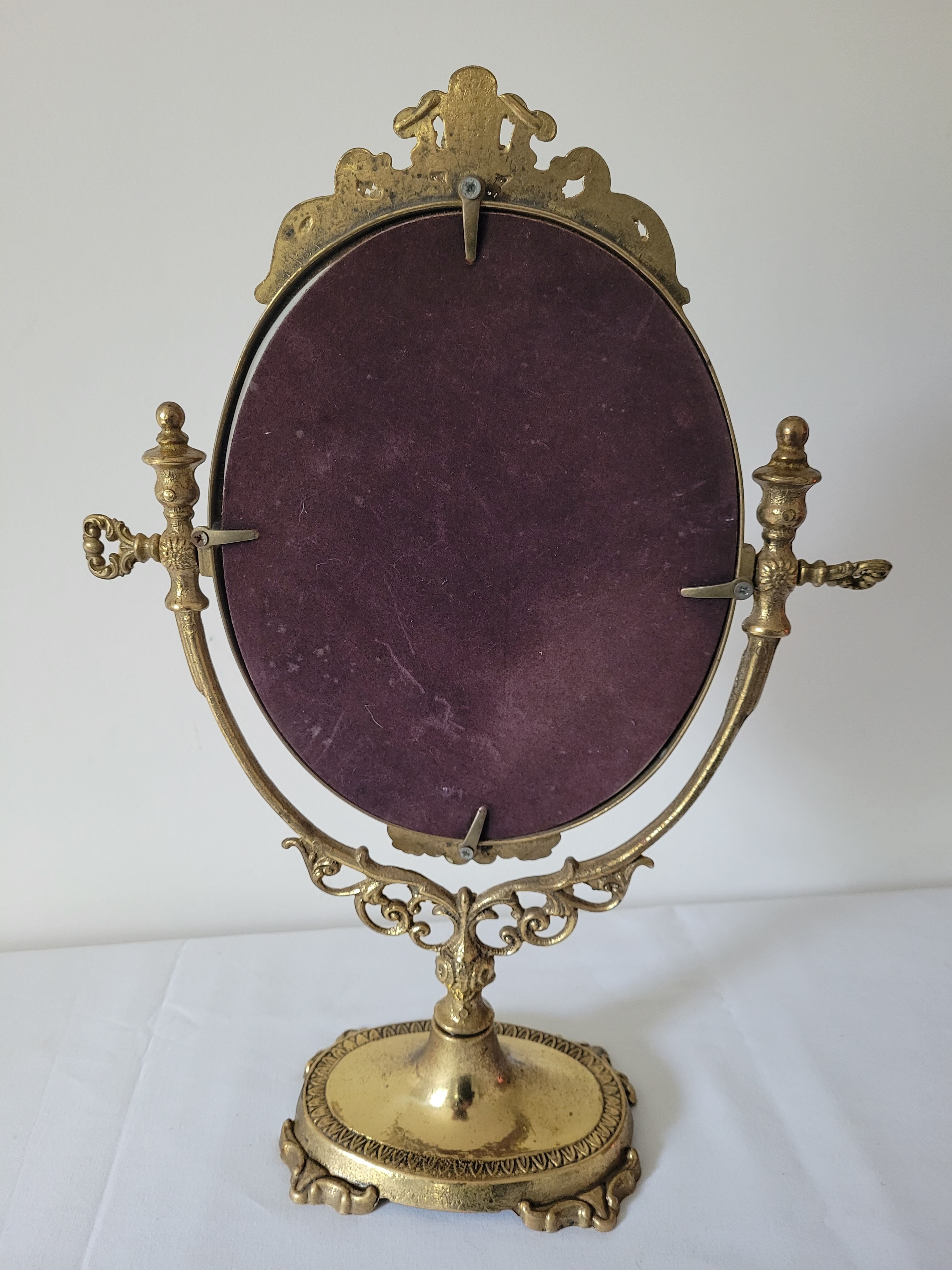 Miroir psyché en laiton