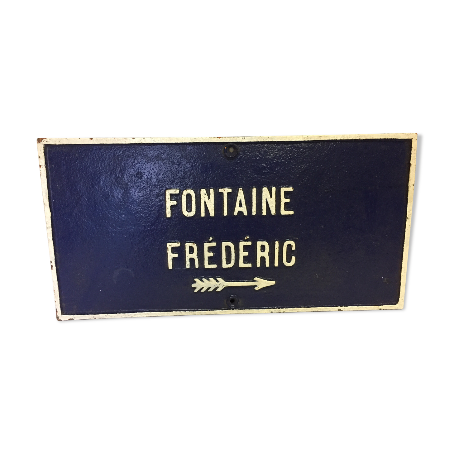 Plaque deco en fonte