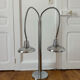 Design floor lamp with 2 flexible arms - vintage