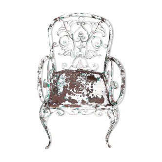 Wrought iron armchair