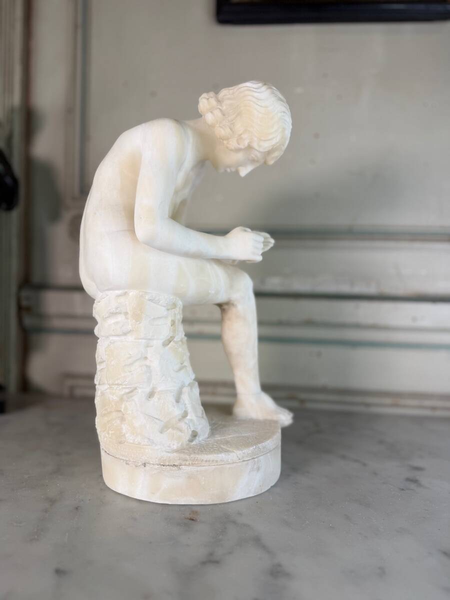 The Spinario, alabaster after the Antique, around 1880.