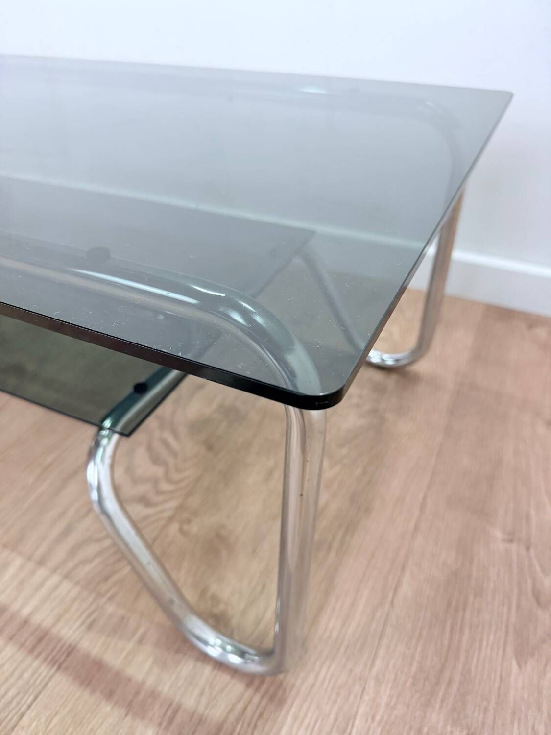 Smoked glass coffee table