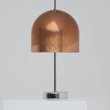 A pair of 1970s table lamps featuring mushroom-shaped shades