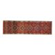 1970s Vintage Turkish Oushak Handmade Wool Cotton Orange Runner Rug 81x293