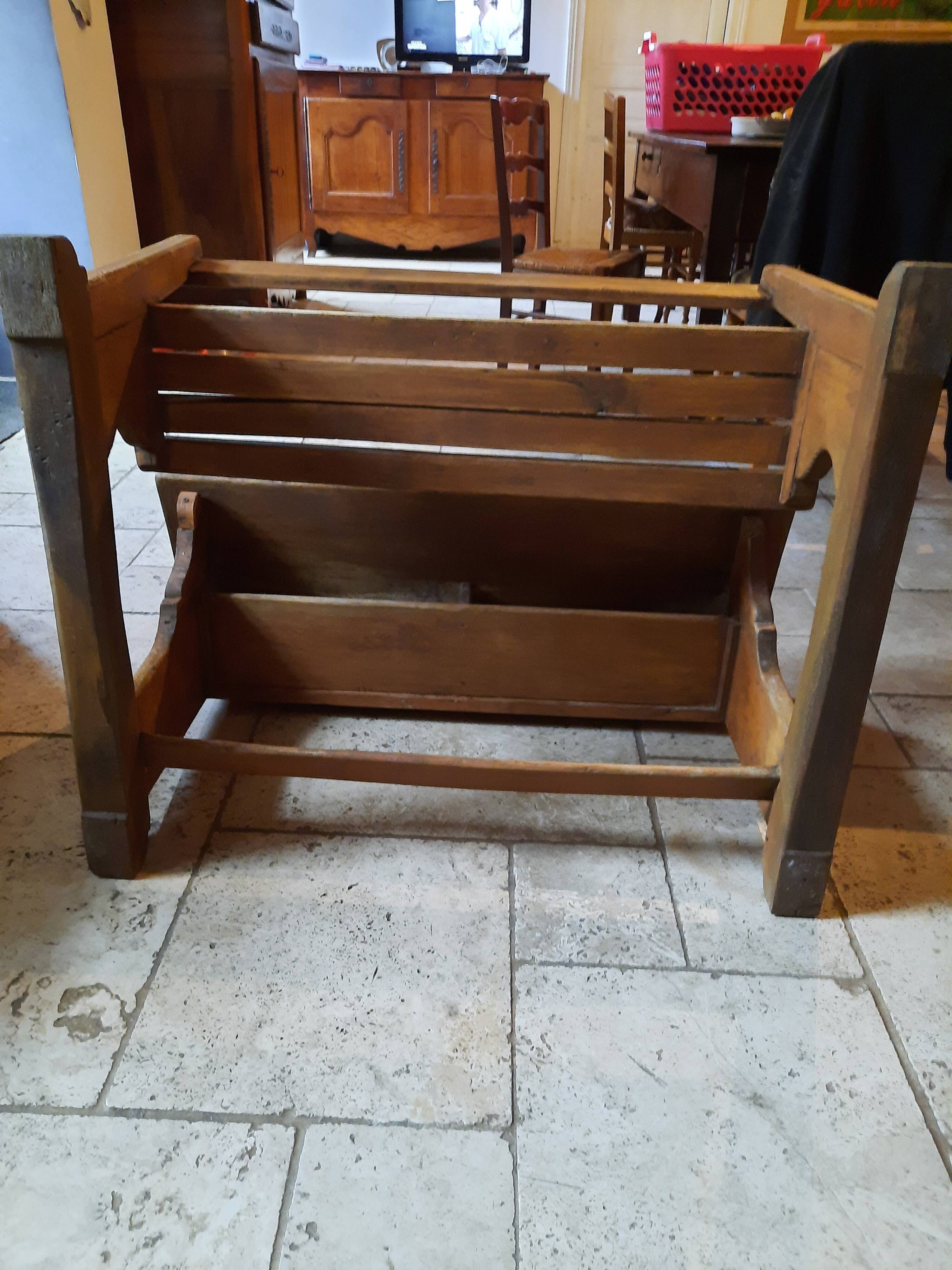 Two-seater wooden schoolboy desk