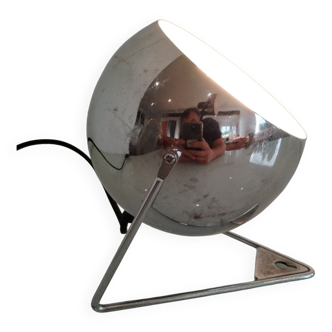 vintage chrome metal lamp