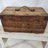Old wooden workshop box