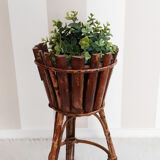Rattan & wicker plant holder