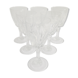 6 crystal wine glasses