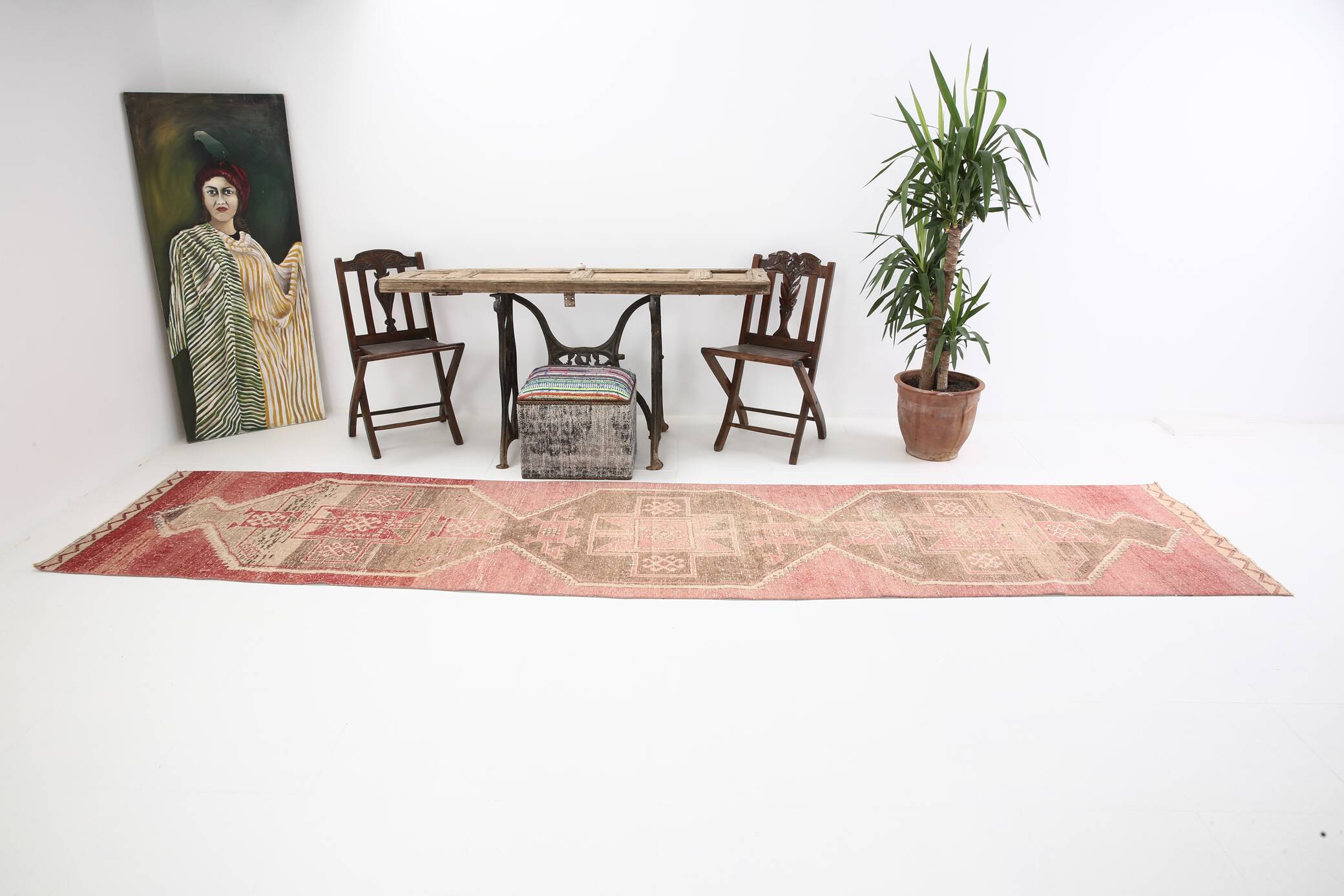 3x14 long persian runner rug, 94x418cm