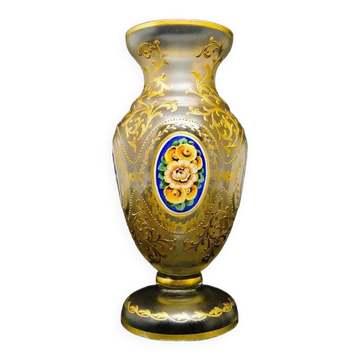 Vase, rococo, verre dépoli, France, 19e siècle